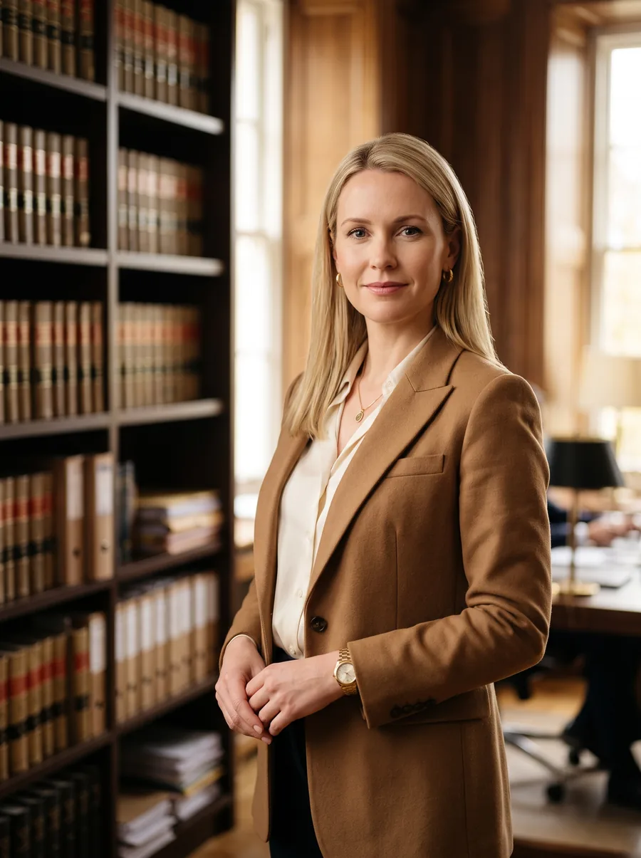 Helena Marques, advogada empresarial, em seu escritório